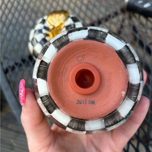 MacKenzie-Childs Courtly Check® Ceramic Apple Salt & Pepper Shakers - Picture 8 of 9